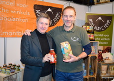 Fabrizio Rosso van Alce Nero en Leo den Hamer van Mont Blanc Foods. Alce Nero is een Italiaanse coöperatie met meer dan 1000 aangesloten boeren, die producten verkoopt Mont Blanc Foods op de Nederlandse markt.
